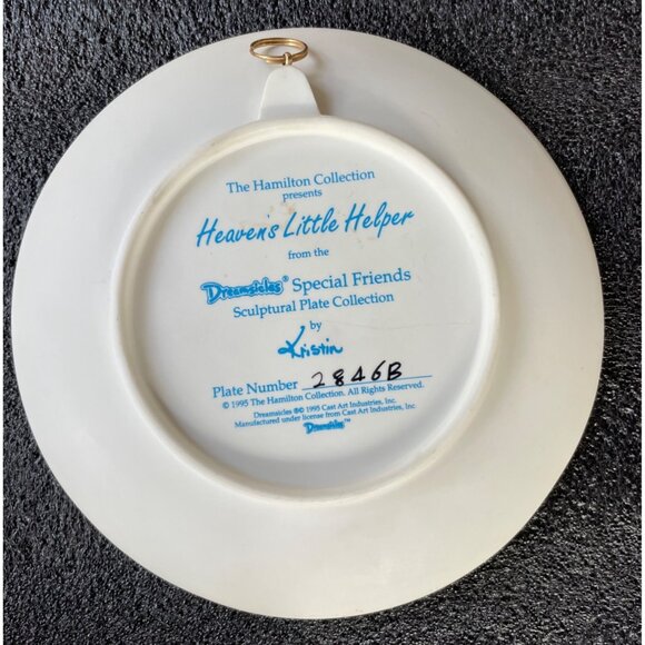 Heavens Little Helper Plate 1995 Dreamsicles Sculptural Special Friends 2846B - Picture 3 of 14